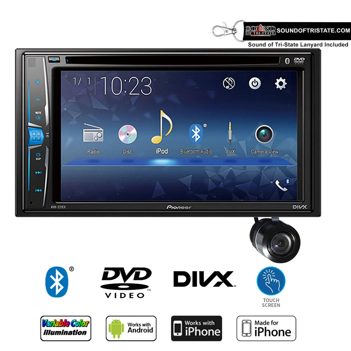 DVD-Receiver with Camera Multimedia Backup AVH-221EX Pioneer Style Bullet