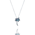 Women, Inc Pendant Tree Blue Necklace Boutique Teens for Palm Abalone Box
