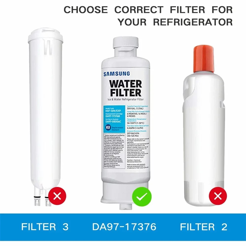 Water For Filter DA97-17376B, Refrigerator HAF-QIN/EXP, DA97-08006C, 3 Replacement Pack HAF-QIN