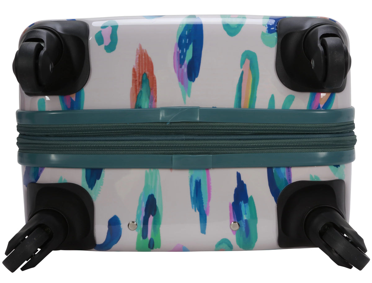 Hardside Leopard 21" Wild EttaVee Leopard Luggage, Print Child Cream
