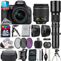 500mm Camera + Kit 1yr 18-55mm Warranty Filter VR D5600 Lens + DSLR + Nikon +