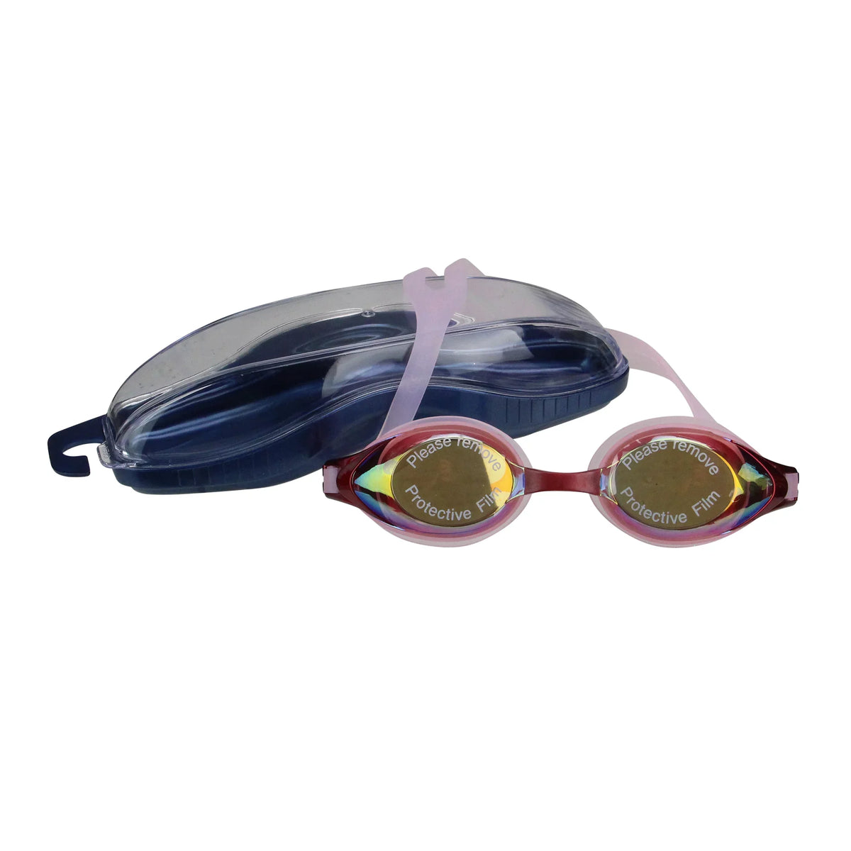 Mirrored Competition Goggles Central Swimming 7" Pink Pool