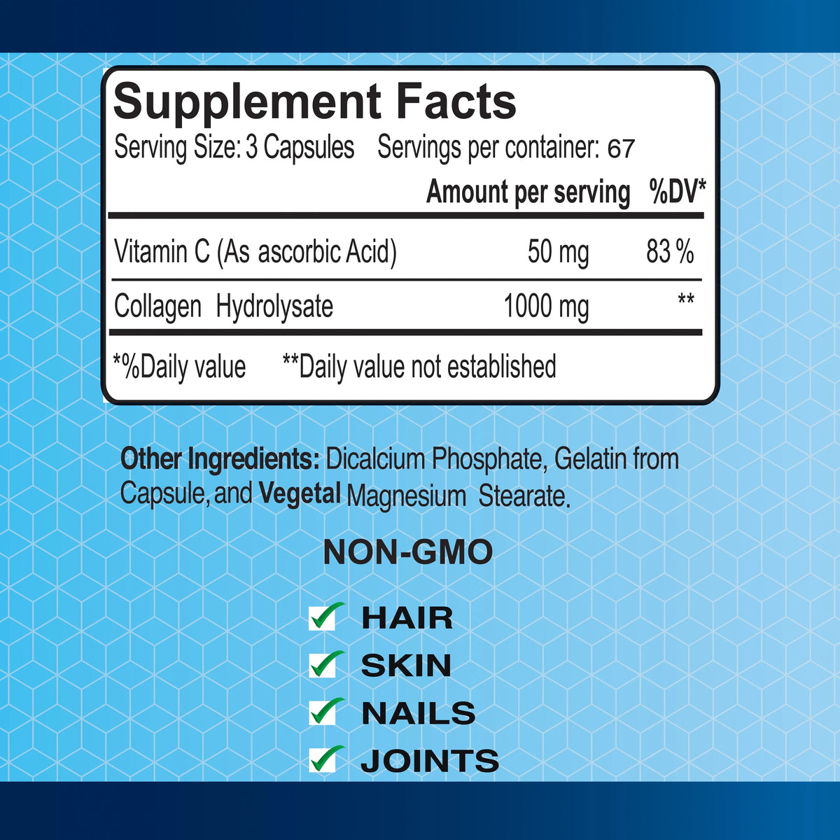 Kit Hair-skin-nails-joints C® 2 - Piece Collagen Collagen for