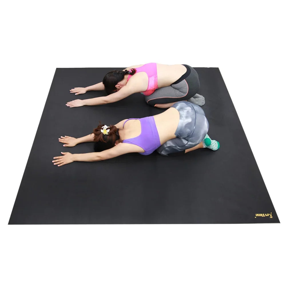 Mat 6 Feet Workouts Mat Heavy RevTime Black (72"x72"x1/8") Large Cardio Duty Home Super Exercise For x Gym 6