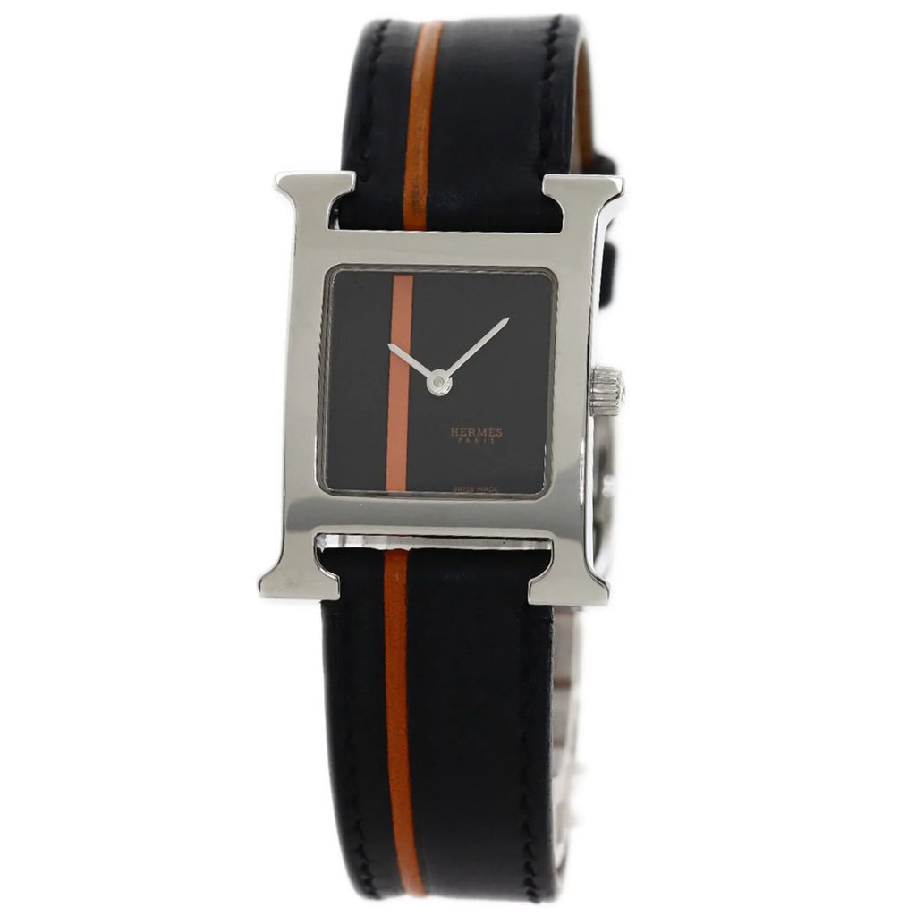 Steel/Leather Wristwatch HERMES Stainless Watch Women's H HH1.210 Hermes (Good) Pre-Owned