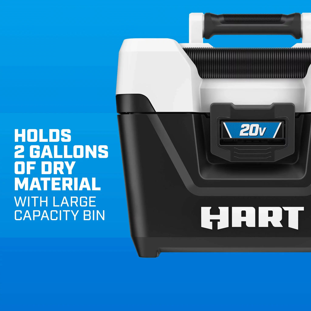 (1) 4.0Ah HART Kit 2-Gallon 20-Volt Wet/Dry Battery 20-Volt Ion Lithium- Cordless Vacuum