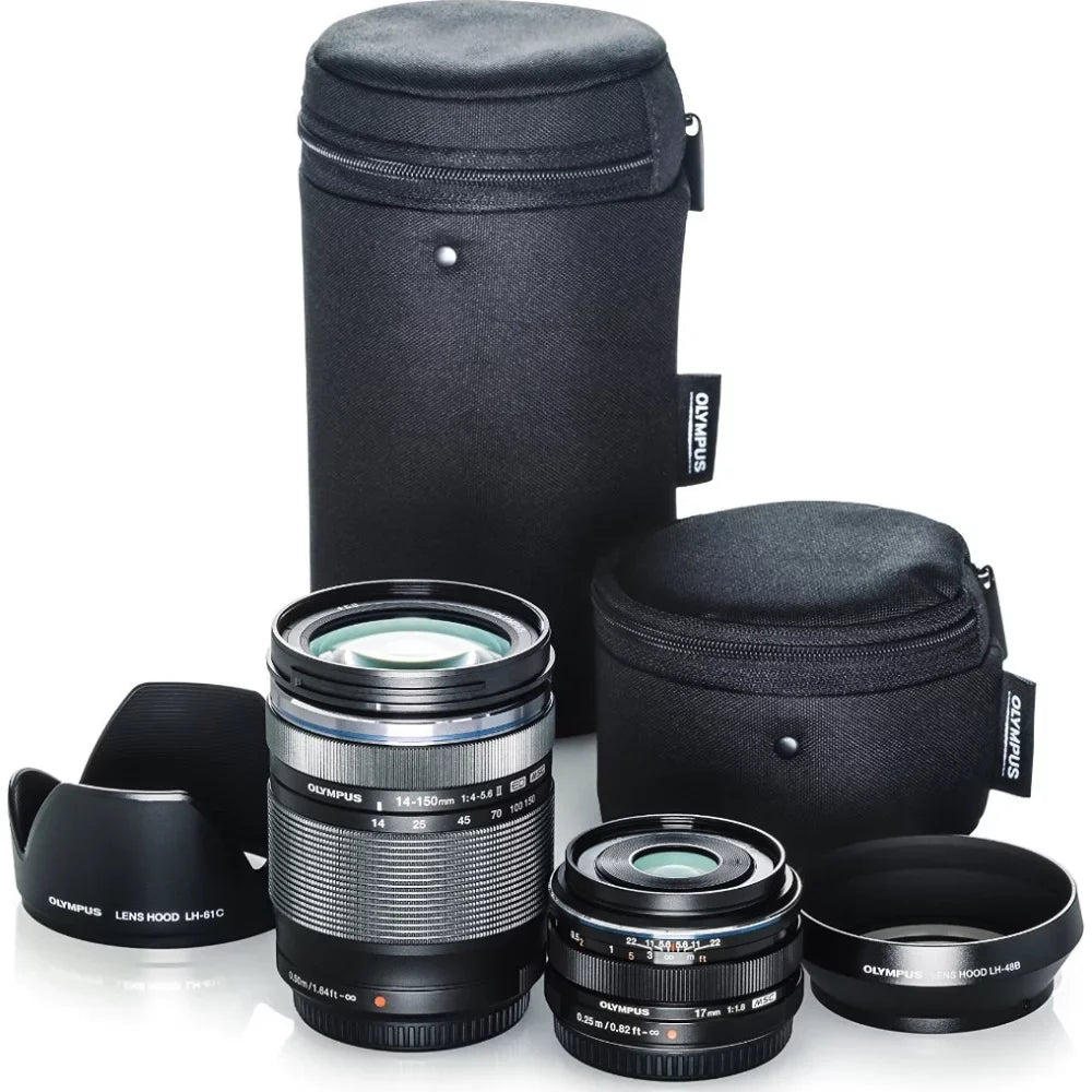 Kit 17mm Travel II f1.8 14-150mm and Digital Olympus Dual f4.0-5.6 Lens ED