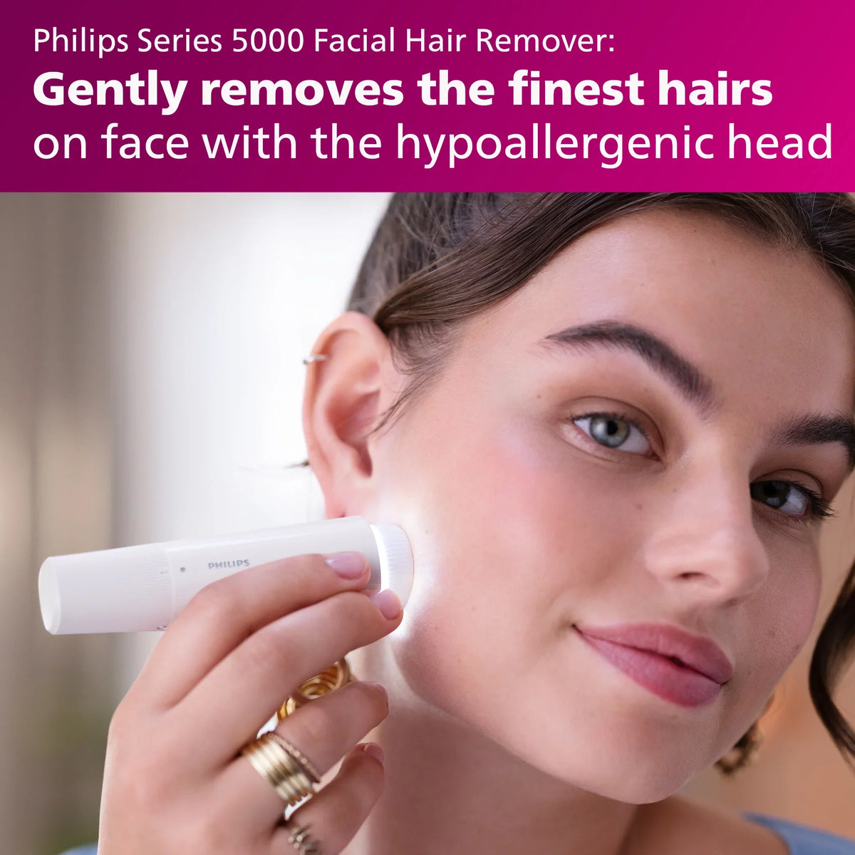 Philips Hair Electric with Remover, Series Electric BRL166/91 Lady Shaver Cordless, 8000 Facial