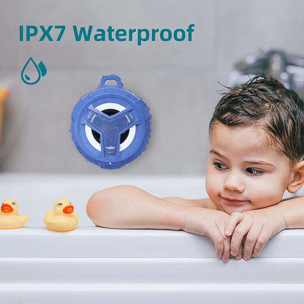 Light Boys IPX7 24H - Pool, Men, Portable Blue Wireless EBODA Speakers, for Hiking, Gifts Small Speaker, Shower Waterproof Playtime Beach, Floating with for Bluetooth Light Kayak Accessories,