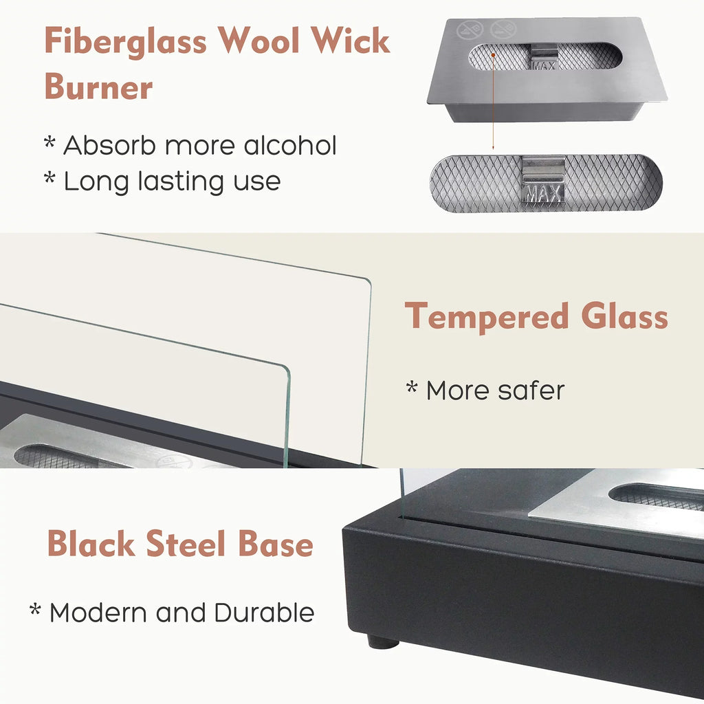 Fireplace Tabletop Smokeless Bio Pits，Tabletop Fire Ethanol Portable