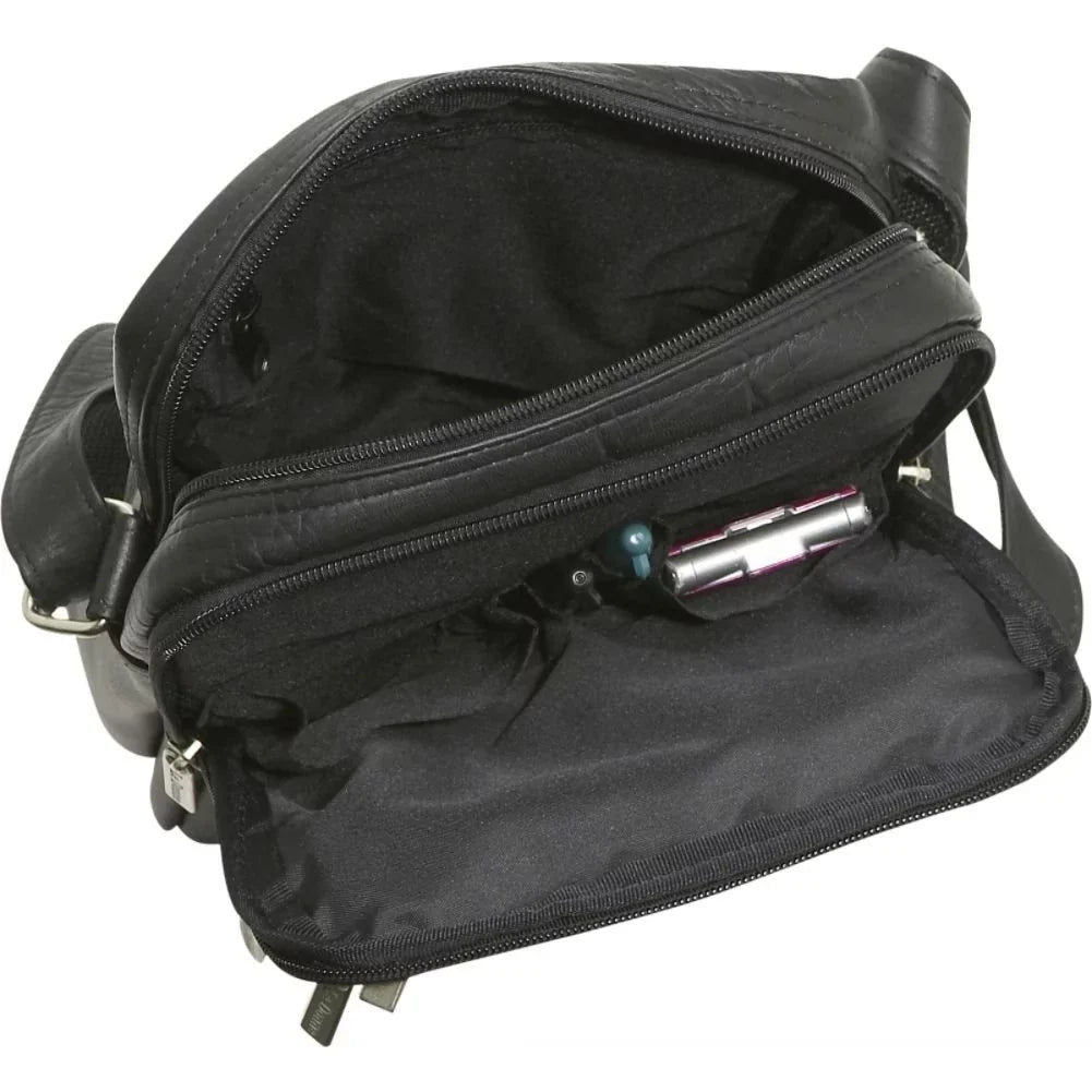 Pocket Leather Bag LD-082 Donne Mens Le Multi