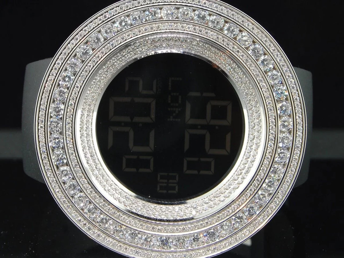 Custom Watch Com ct Rodeo 15 Mens KC White Joe JoJino Simulated Techno Diamond