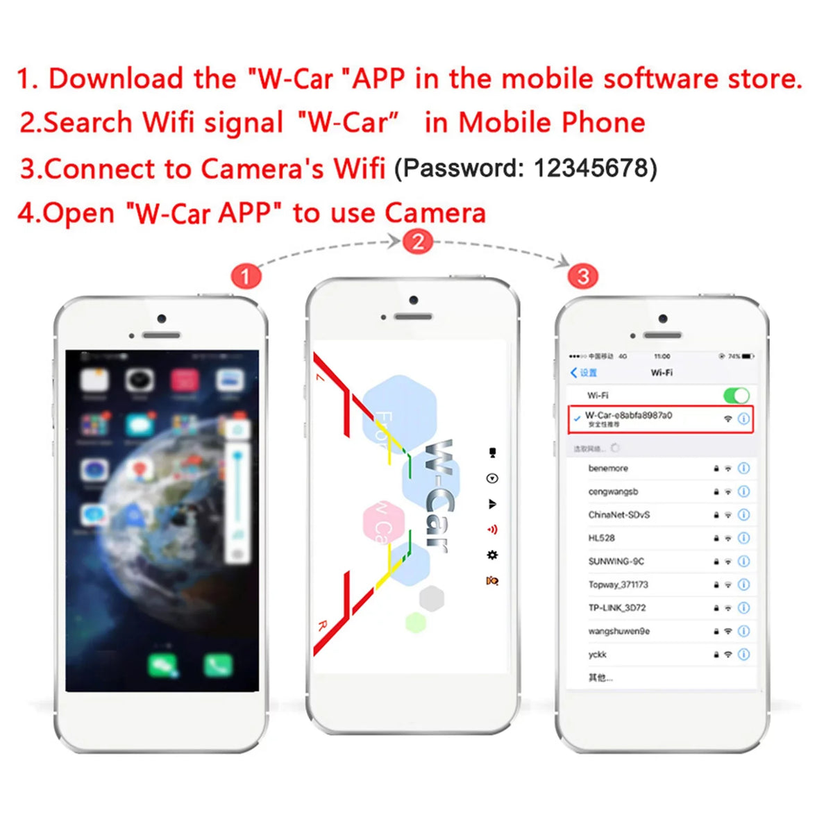 Monitor IP67 Truck Wireless Automobile Reversing Bus Reverse Backup Aumotop ~36V View HD , Car Rear Waterproof
