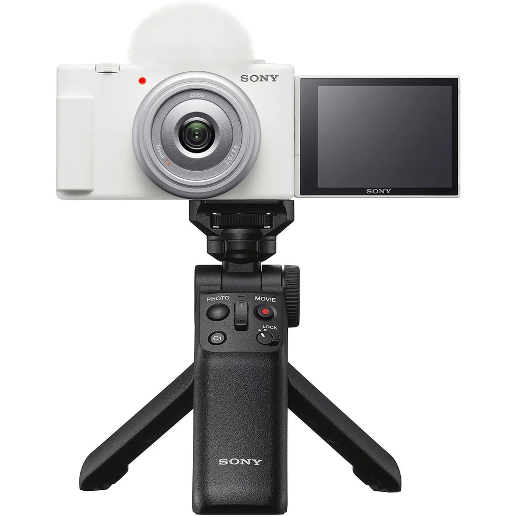 Video Content ZV-1F Vloggers & for Vlog Creators Sony and 20.1MP with 4K Bundle ZV-1F/W White Camera