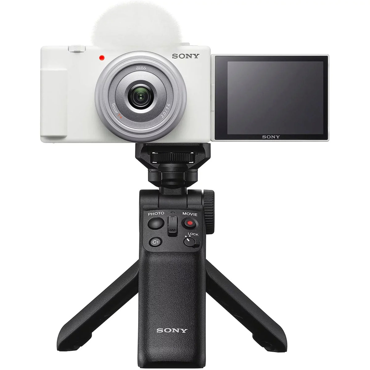 Video Content ZV-1F Vloggers & for Vlog Creators Sony and 20.1MP with 4K Bundle ZV-1F/W White Camera