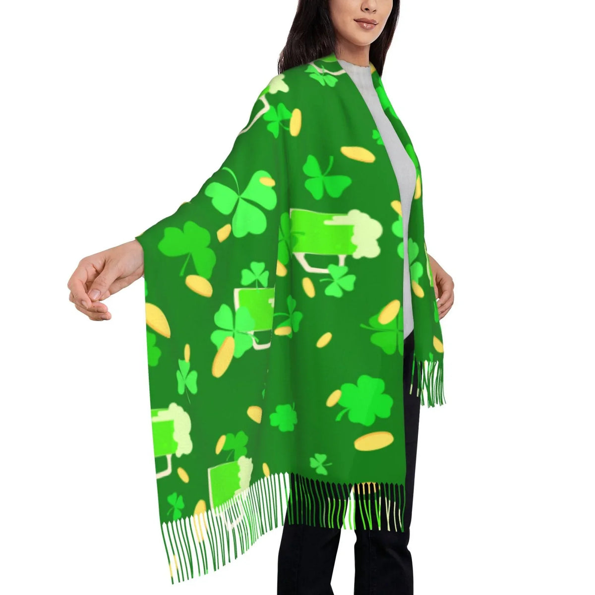Scarves St Large Day2 Cashmere Warm Art Shawl Wrap Scarf Winter Gifts- Patrick's Elegant Feel Bingfone For Soft Women Print