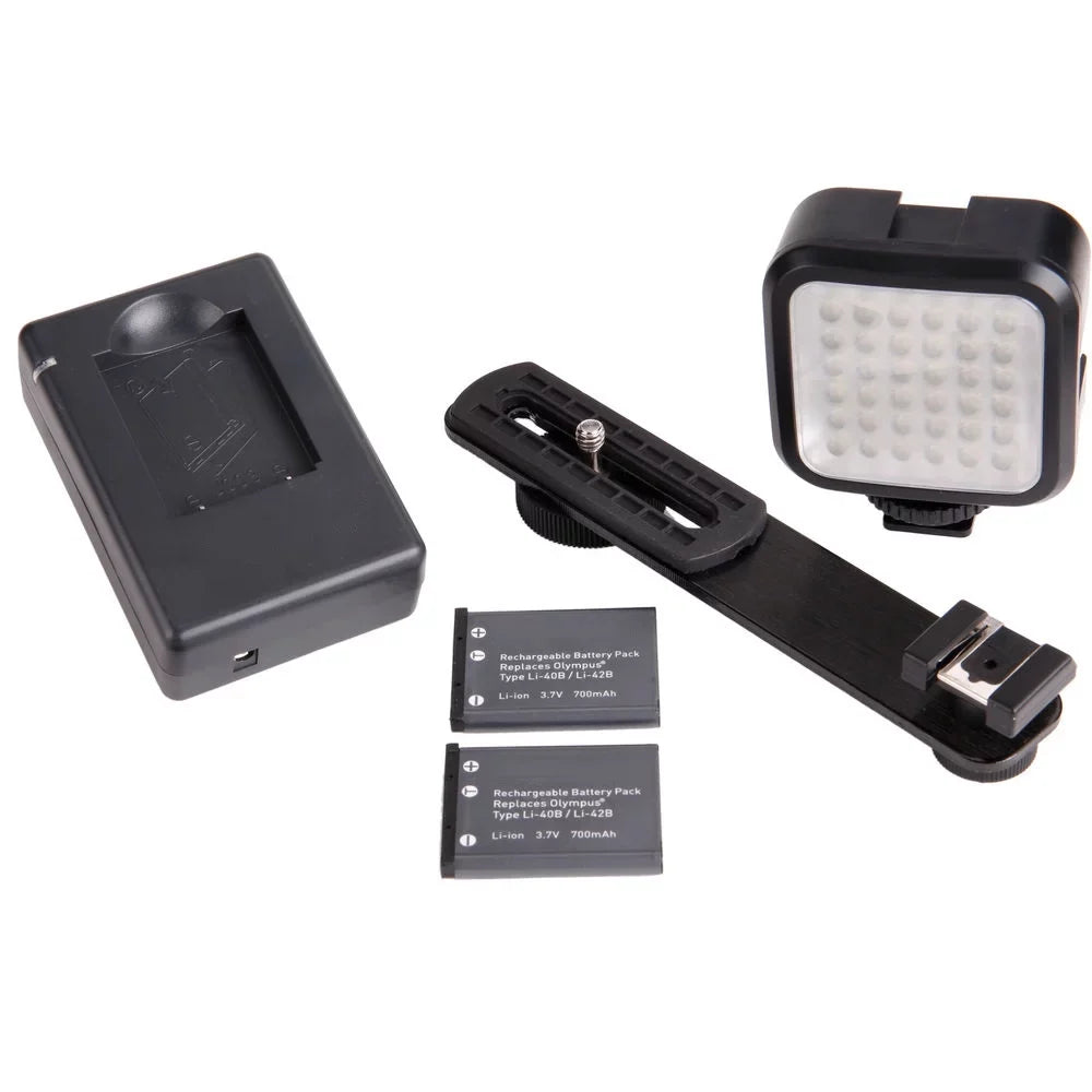 Flash 75-300mm + Olympus Lens- Monopad Accessory ED M.Zuiko + Slave 64GB Bundle Kit Digital II - Video f/4.8-6.7