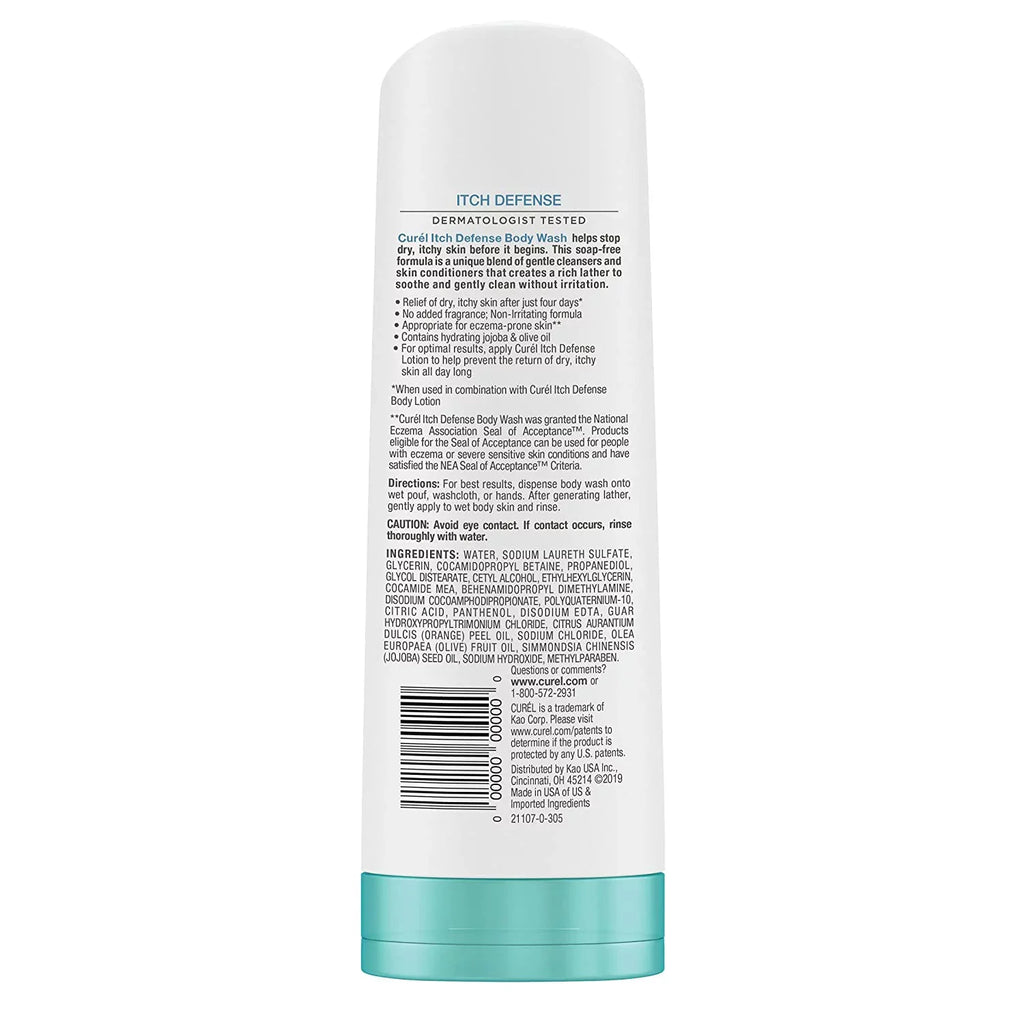 Wash, Defense Curel Itch oz, 10 3 Pack Dry Skin, For Body