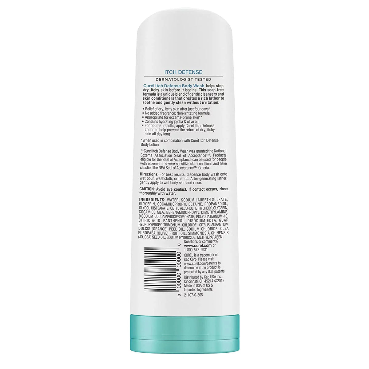 Wash, Defense Curel Itch oz, 10 3 Pack Dry Skin, For Body