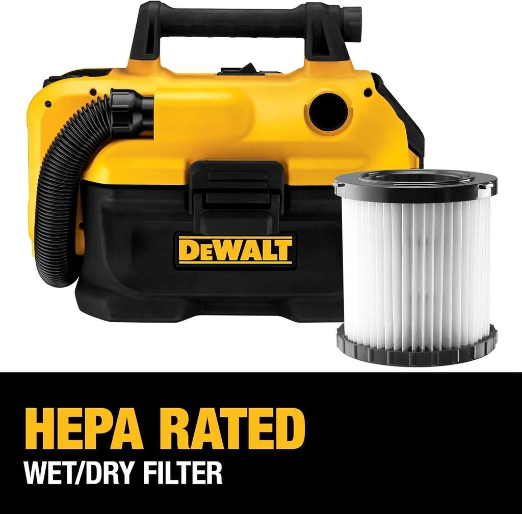Yellow, Wet-Dry 12.80 Inch Only 20V 12.30 17.10 MAX Vacuum, Inch x x Inch (DCV580H),Black, Cordless Tool
