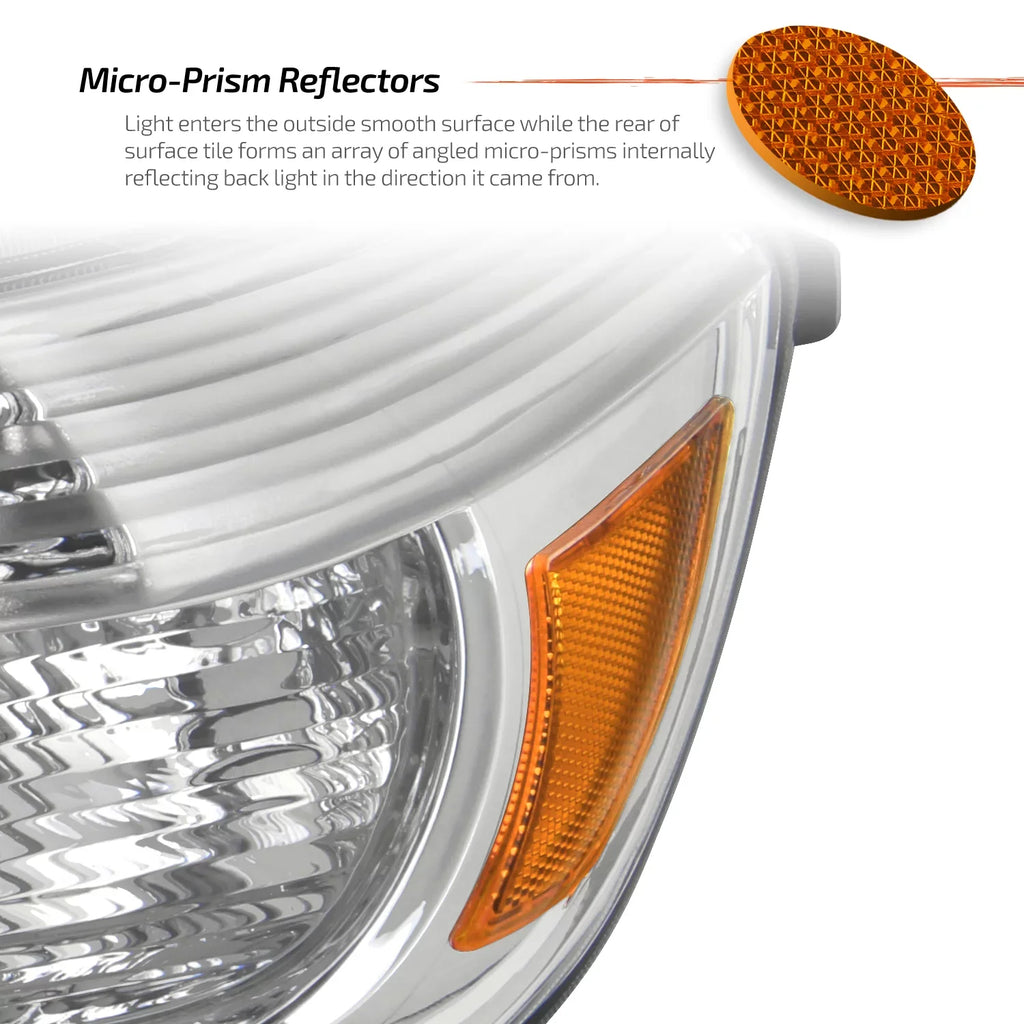 Left+Right Fits Chrome Replacement - [Halogen 2008 highlander Pair Type] 2009 AKKON Toyota Headlights 2010