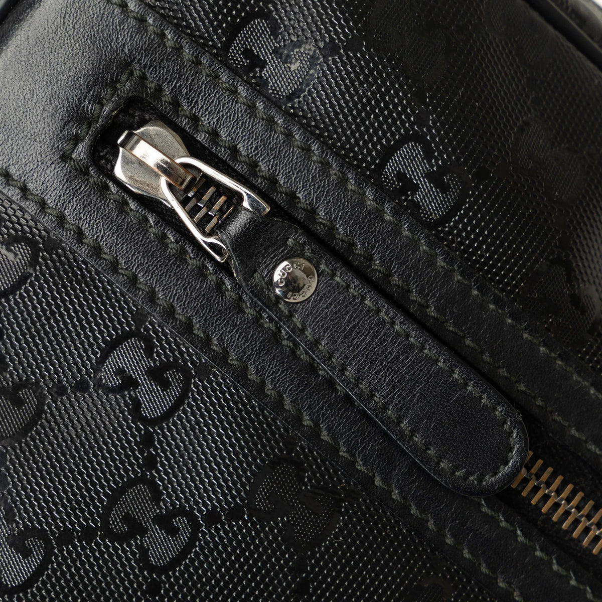 Fabric Canvas Imprime Pre-Owned Bag GG Gucci Unisex Crossbody Black (Good) Coated Authenticated