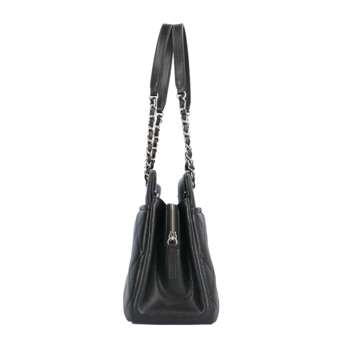 Shoulder Caviar Bag BRB10010000013230 Black Matelasse Pre-Owned A67294 (Good) Skin CHANEL Chain Cocomark Women's