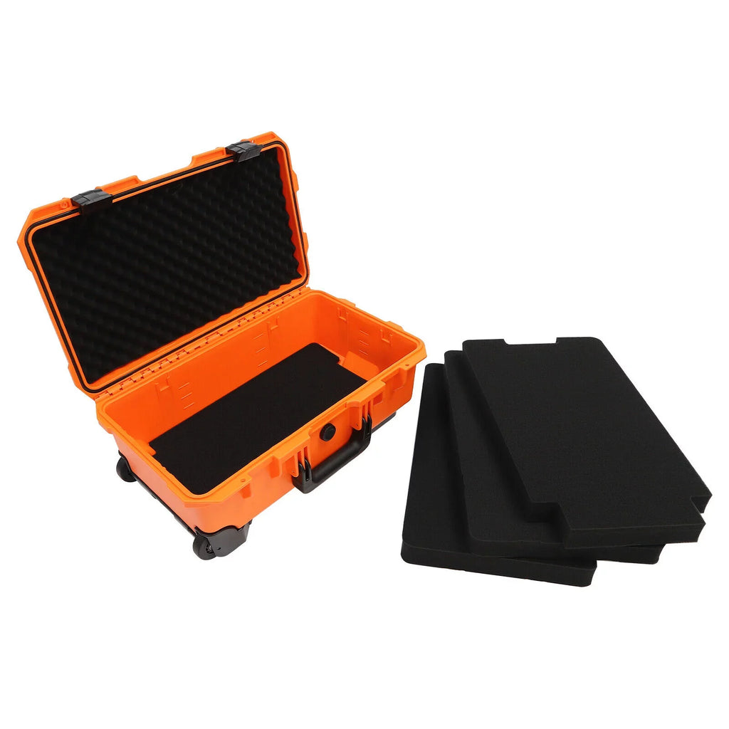 Tool Foam and Case Portable Retractable Digital Handle with Protective Case Wheels Box Hard Miumaeov Waterproof Portable Box 22" Case with Foam Camera IP67 Pull Case Camera