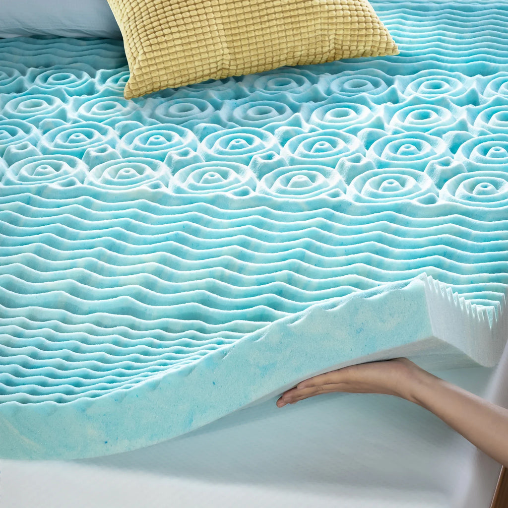 Sensations Gel Full Zinus Zoned Green Topper, Memory Tea Cooling Support Mattress Spa Foam by 2"