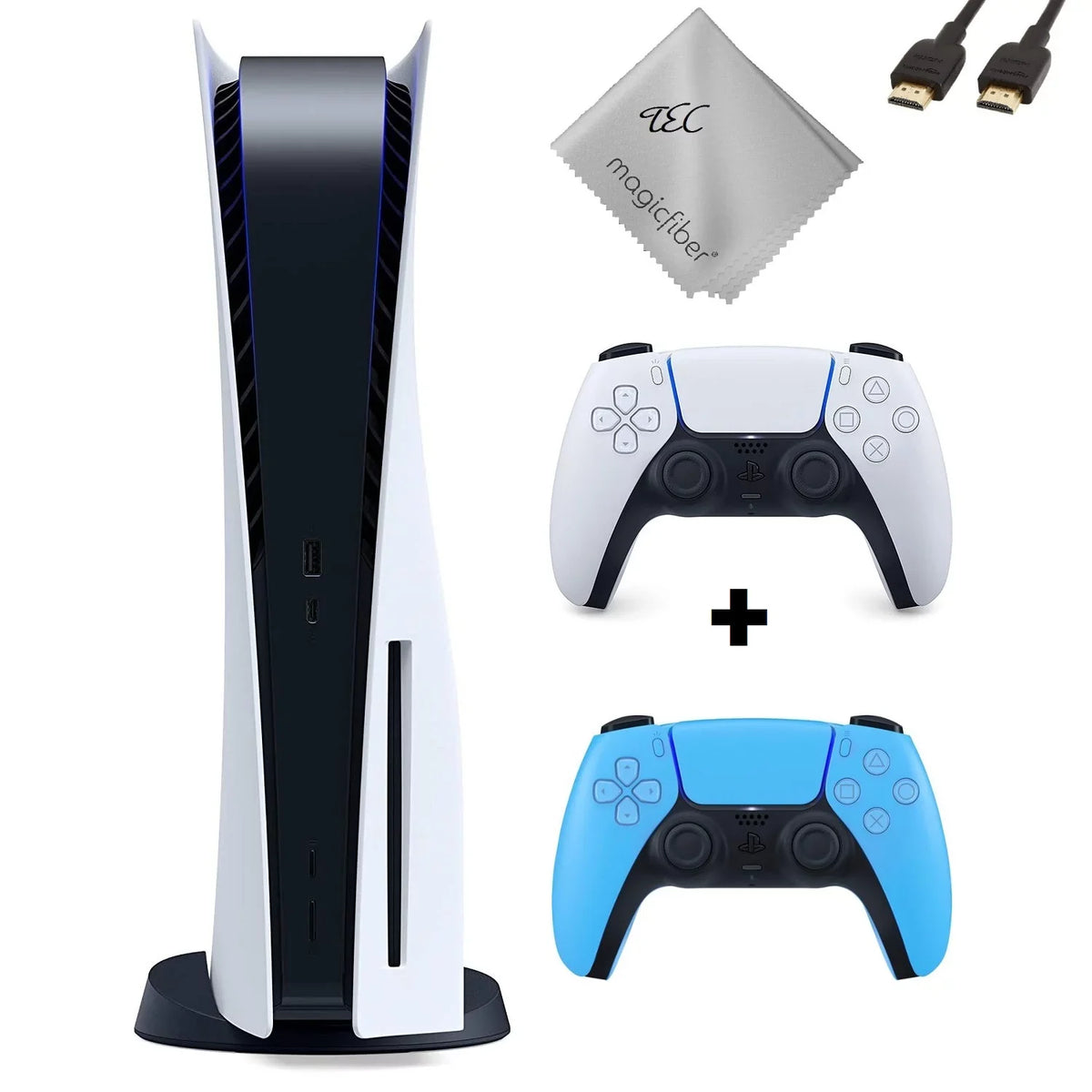 TEC Sony Extra Version) Controller Console (Disc Gaming One with Bundle PlayStation_PS5