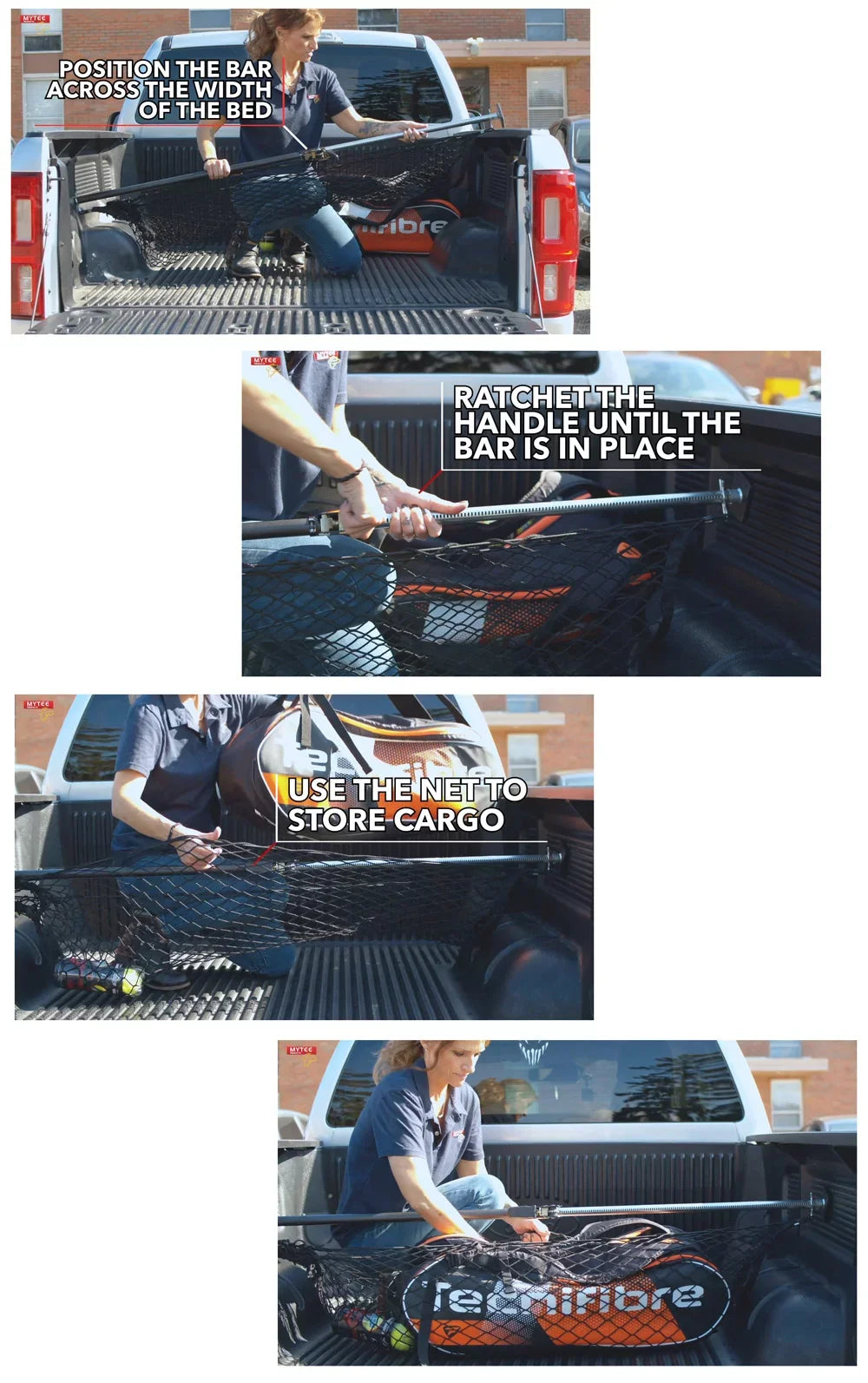 Net w/ Small Bar Cargo (4 and for Bed, SUV, 40" Trailers Pickup Truck Pack) 70" Storage Use in - Adjustable