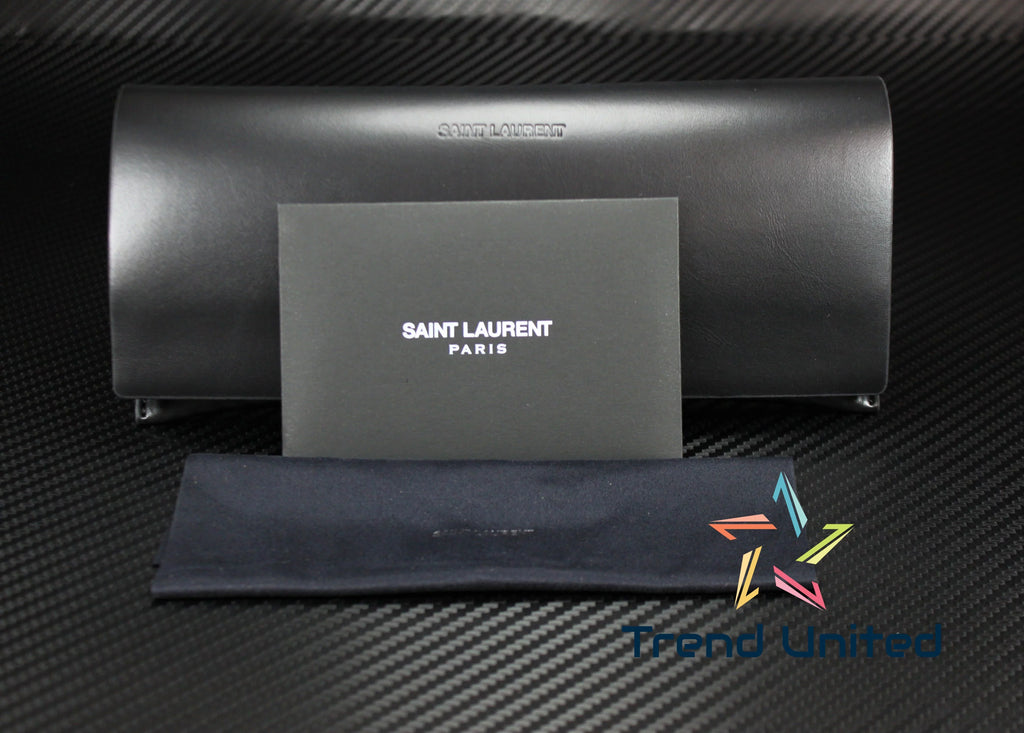 001 Rectangular Squared mm Black SAINT LAURENT SL Men's 481 55 Eyeglasses