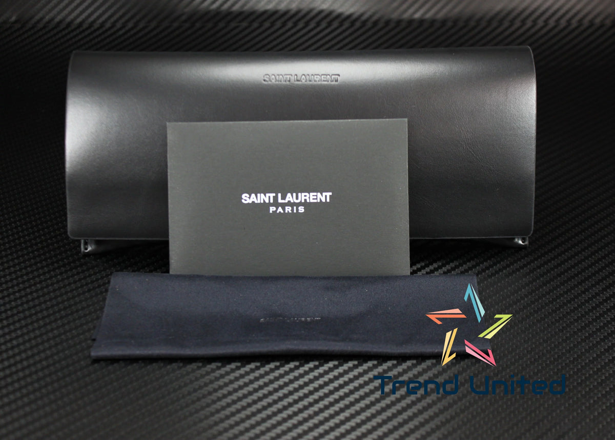 001 Rectangular Squared mm Black SAINT LAURENT SL Men's 481 55 Eyeglasses