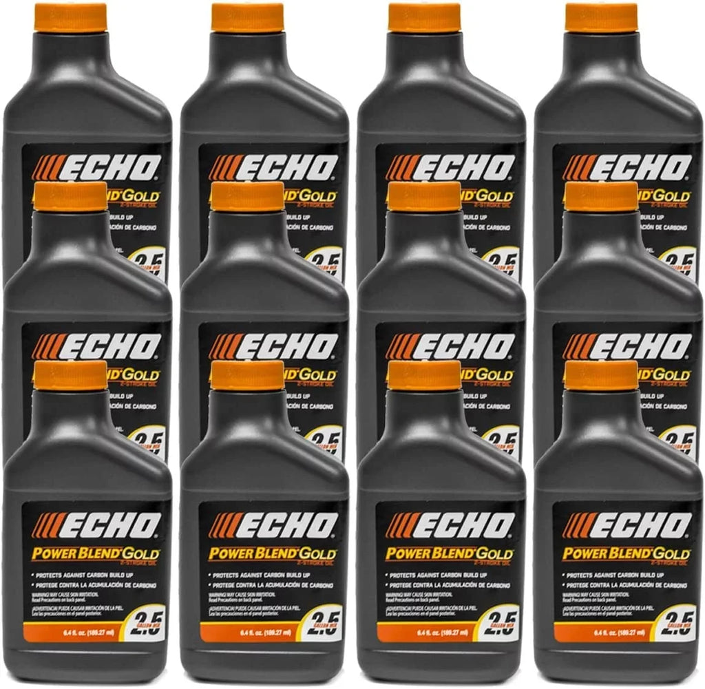 for 50:1 Gallons oz 2-Stroke 6.4 12 Gold of Echo Bottle Oil Pack 6450025S-12PK Mix PowerBlend 2.5 Engine