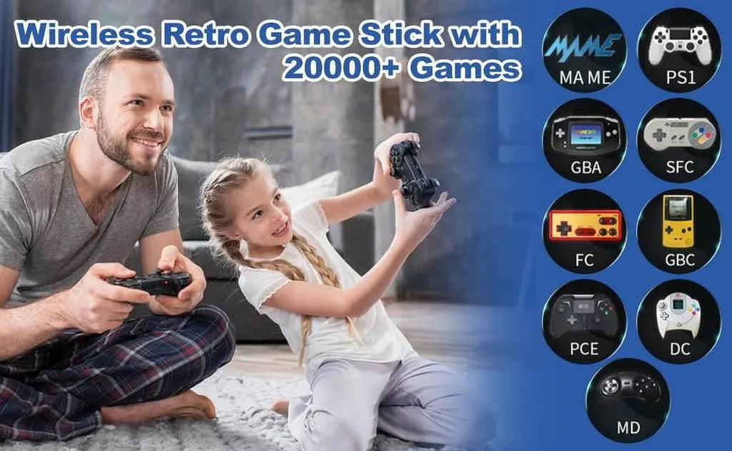 Game 4K and Cards HDMI ps5controller Retro PlayVideo in - 20,000+ playstation5 Game Games Video Plug Retro 64G Output Stick Built Game,4K Stick, Games, Retro Console Wireless Game