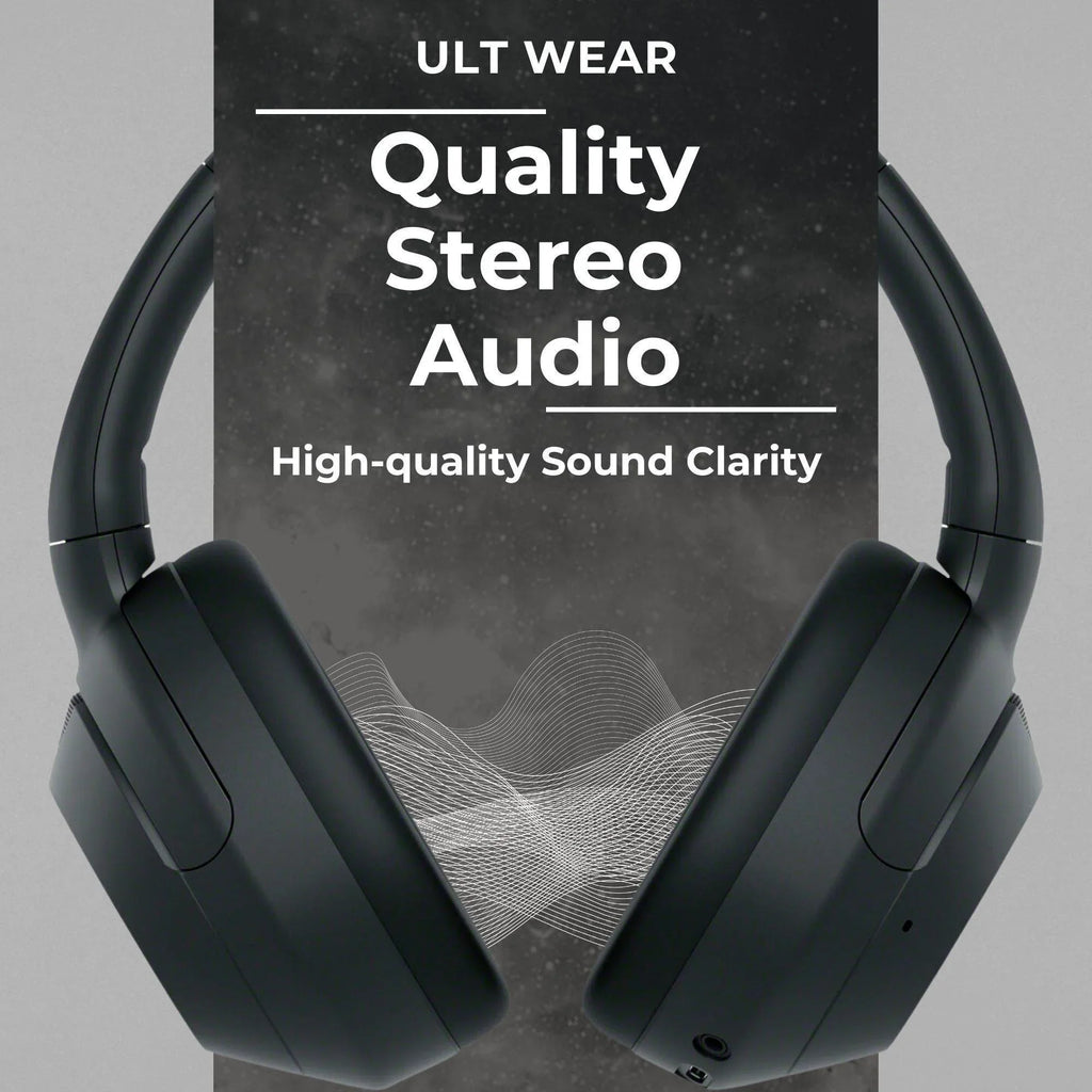 (Black) Hub, Alloy Noise Stand Gear ULT WHULT900N-B Headphone (3 Metal 4-Port Cancelling Bundle Items) 3.0 USB Gear with Headphones Sony