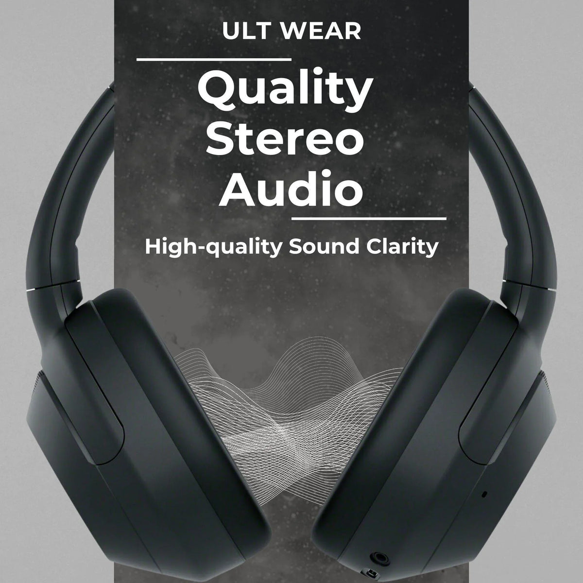(Black) Hub, Alloy Noise Stand Gear ULT WHULT900N-B Headphone (3 Metal 4-Port Cancelling Bundle Items) 3.0 USB Gear with Headphones Sony