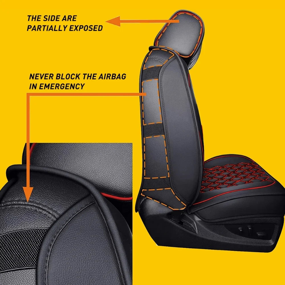 3500 Black-Red) Cab Sierra 1500/2500 for Silverado Covers Crew,Double,Extended HD Car Full Seat 2007-2023 Set HD GMC Set, / Truck(Full or Fit Pickup