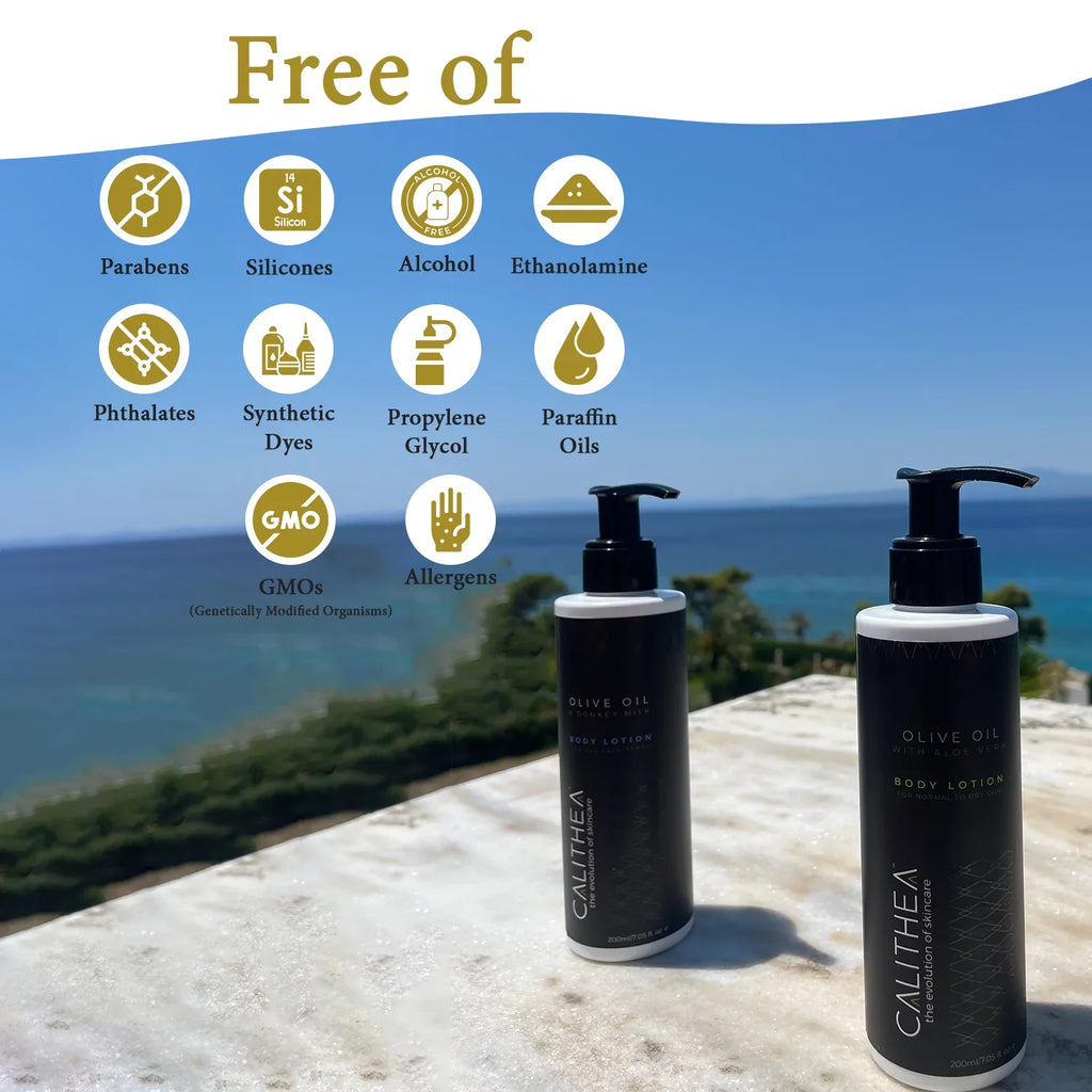 Body Aloe Calithea Lotion Lotion Organic Vera Olive Natural Oil & Lotion Duo: Donkey Milk