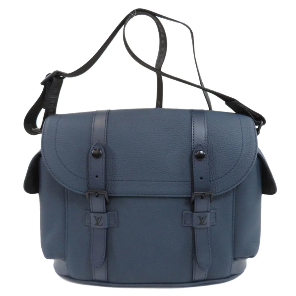 M58475 Louis Men's Leather Vuitton Christopher (Good) Taurillon Shoulder Bag Pre-Owned
