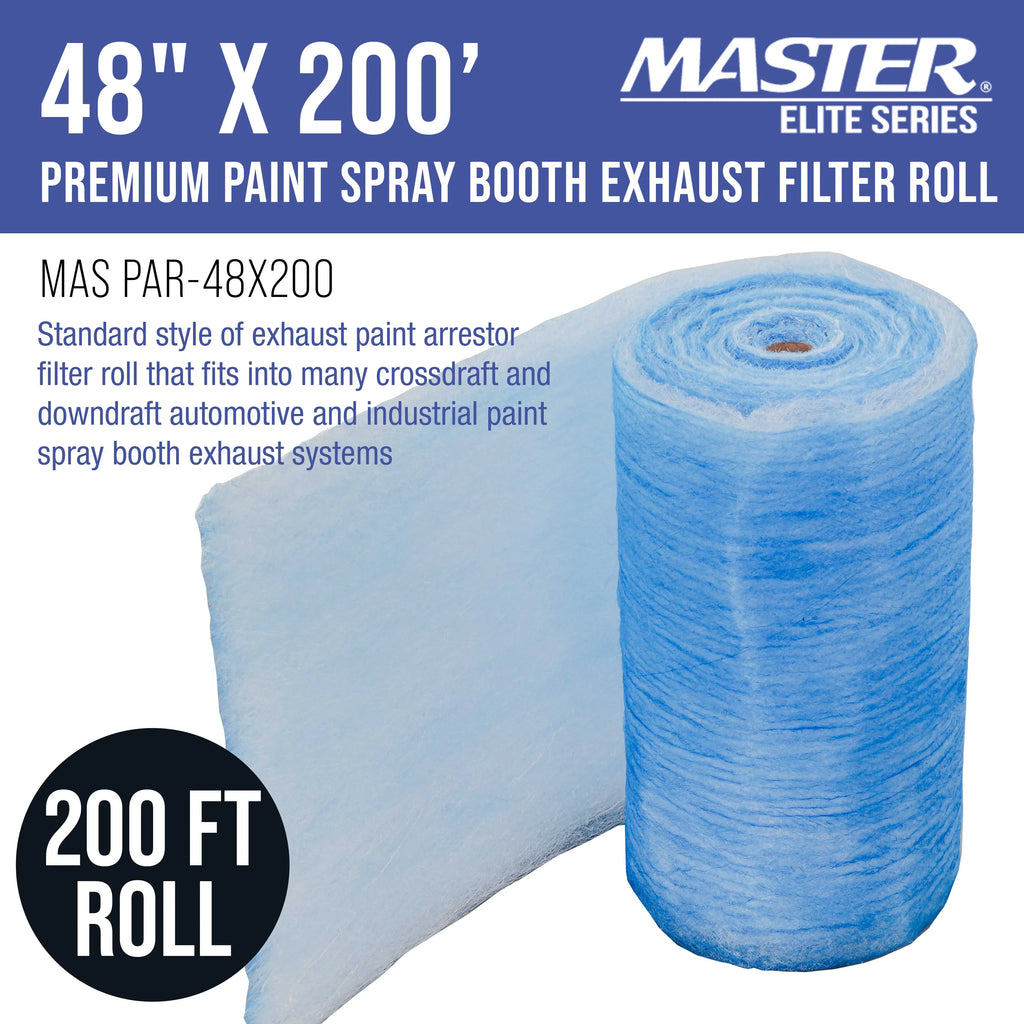 Particles 18 Spray Captures Master Roll, 48" x Booths Premium Paint Paint Arrestor - in Refinish Traps Paint 200' - Filter Auto Elite Gram Autobody Fiberglass Overspray Booth Heavy-Duty Exhaust