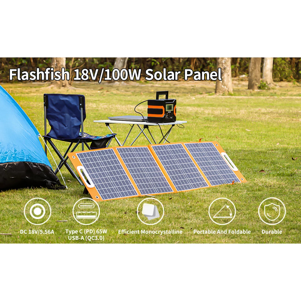 Solar Solar Output DC for Power Foldable Portable Station Gofort Panel 18V/100W Portable
