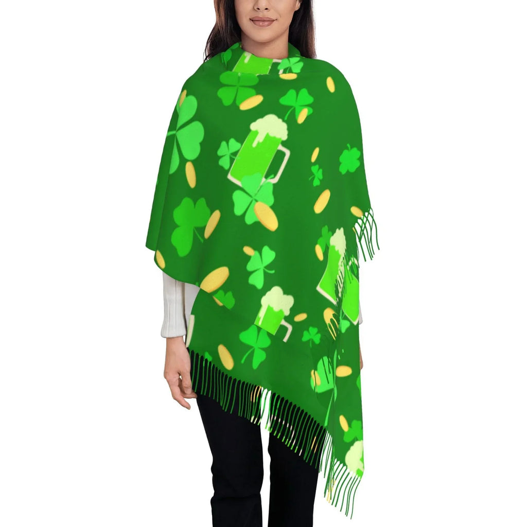 Scarves St Large Day2 Cashmere Warm Art Shawl Wrap Scarf Winter Gifts- Patrick's Elegant Feel Bingfone For Soft Women Print