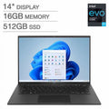 FPR - BLACK 512GB SSD Box FHD 14ZB90Q-G.AAC6U1 i7-1260P GRAM LG 16GB Open 14"