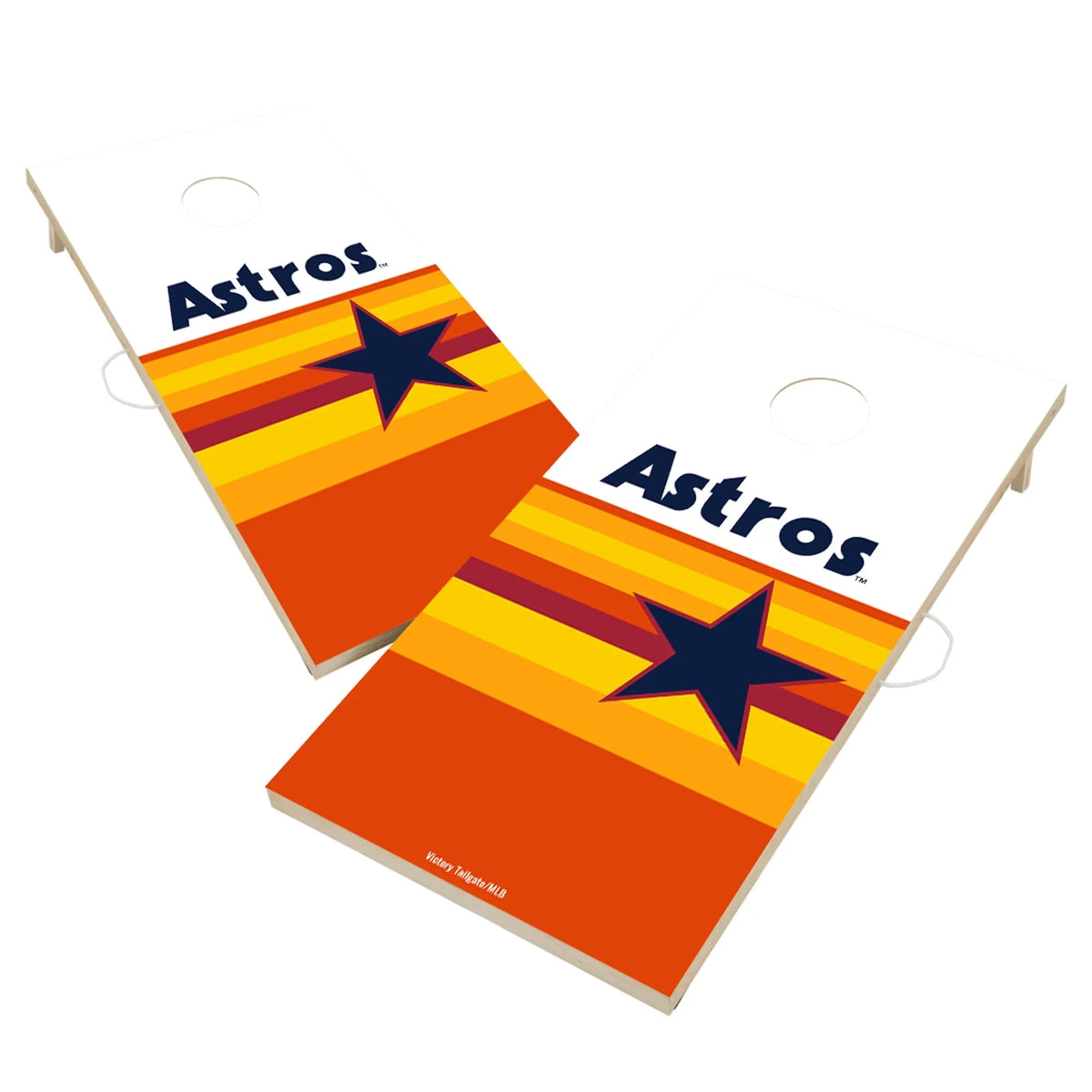 x Tequila Astros 2' Set Cornhole Wood Game Sunrise Solid 4' Houston Design