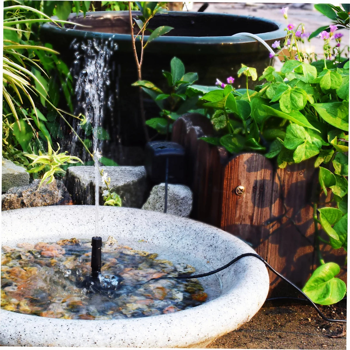 Pump Powered Pond 10V8W Panel Arealer DIY Pump Fountain with Kit Adjustable FishSmall Birdbath Fountain Fountain Solar Pump Pool Patio Lawn Solar Garden Panel for