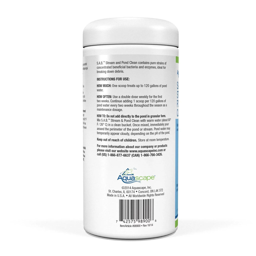 Solution Cleaner SAB Natural Stream 98900 1.1 Treatment, Pounds & Pond Aquascape