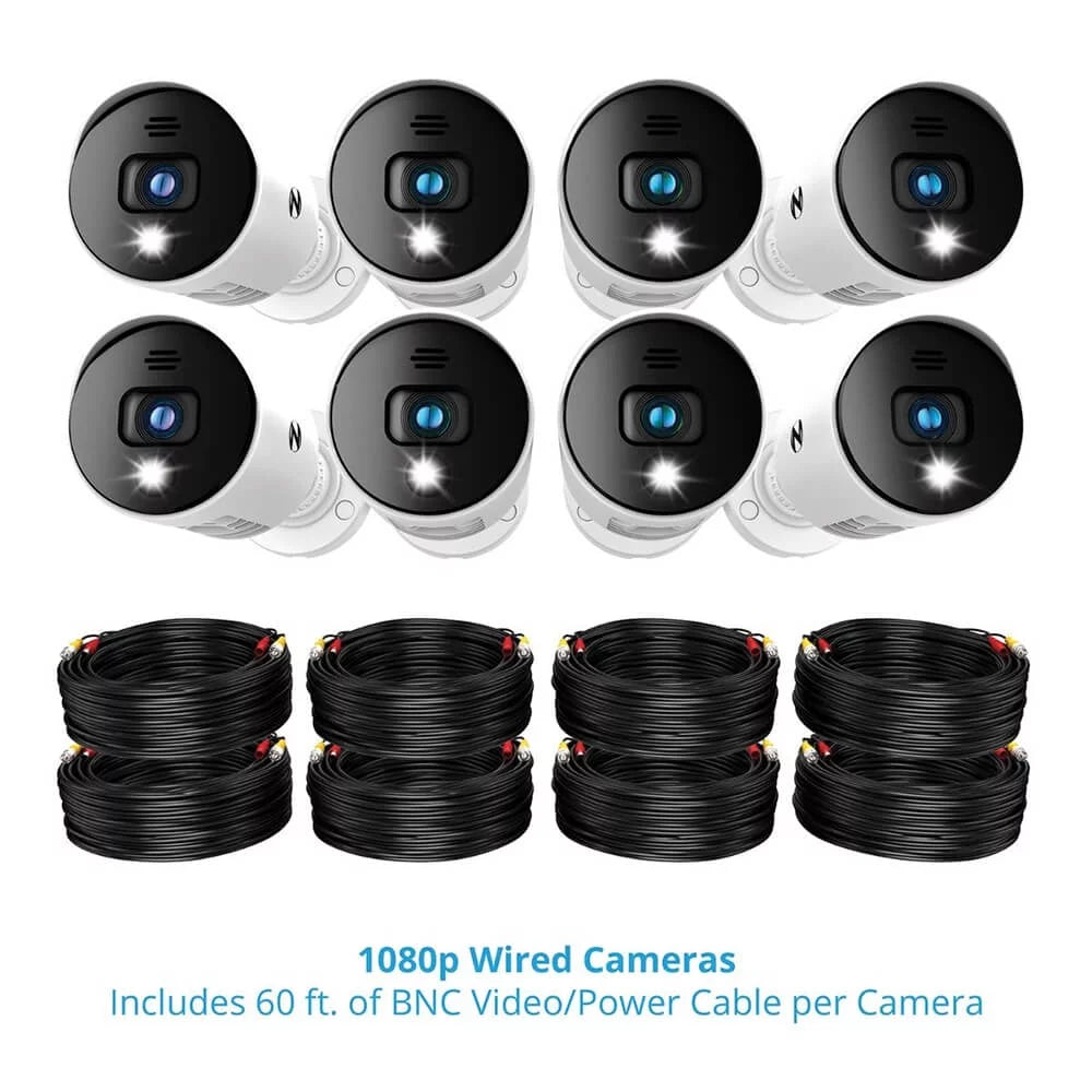 8 with 1080p Cameras 8 Bluetooth 1080p Channel BTD2 DVR Series x Audio BTD2818LSA Light Owl Night &