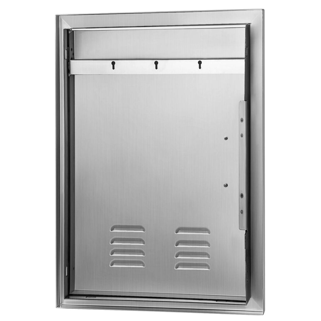 Door Storage Door Vertical with 17x24 Steel Vents for Stainless BBQ inch Island Single Access