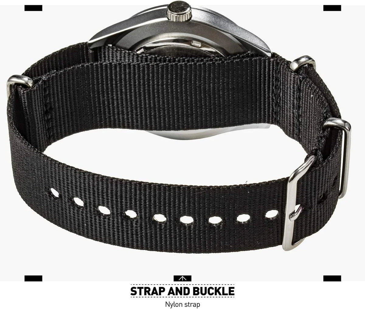 Work Casual Army Watches Sport Military Wrist Watch, Waterproof Band Date Men Field for Mens Analog 12/24 Day Hr Black Outdoor Wristwatch, Tactical Nylon
